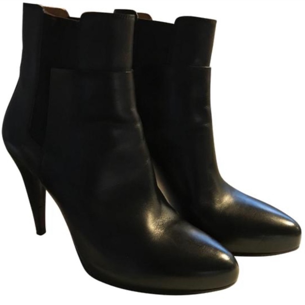 Balenciaga black leather ankle boot
